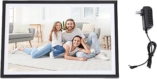 Família posando para foto dentro de moldura digital TARSHYRY de 10 polegadas