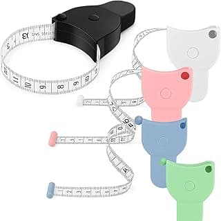 Fitas métricas corporais leves e portáteis com trava de segurança, ideal para medição em academia, fitness e dieta.