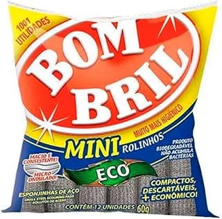Esponja De Aço Mini 12 Unidades, Bom Bril