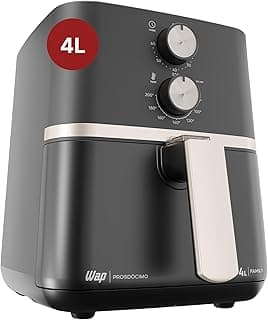 Fritadeira Elétrica Air Fryer WAP FAMILY Temperatura Ajustável Duplo Revestimento Antiaderente 4 Litros Preto 220V