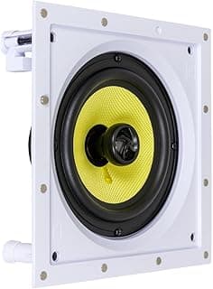 Caixa acústica de embutir JBL CI6S Plus arandela quadrada branca e preta