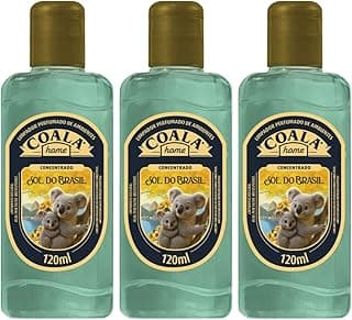 Kit com três frascos de 120ml de Limpador Perfumado Concentrado Coala Home Sol do Brasil