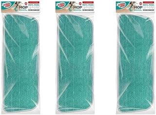 Kit com 3 refils para mop turquesa, embalados individualmente, marca MOP