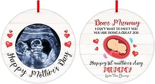 Ornamentos para o Dia das Mães com ultrassom e mensagens especiais