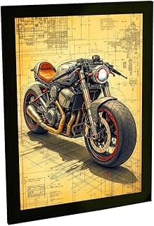 Quadro Decorativo Moto Café Racer Estilo Vintage Industrial