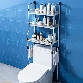 Estante Organizador Rack Banheiro Prateleira Multifuncional com 3 Prateleiras para Banheiro, Vaso Sanitário ou Área com Espaço Desperdiçado
