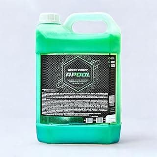Galão verde de shampoo automotivo Apool 5L com cera carnaúba, rótulo Speed Crazy