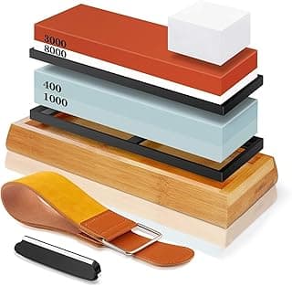 Kit completo de pedra de amolar dupla face 400 a 8000 para afiação de facas