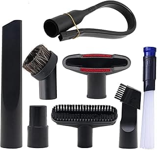 Conjunto de acessórios para aspirador de pó Alrens com escovas, tubos e peças de conexão em preto, azul e vermelho