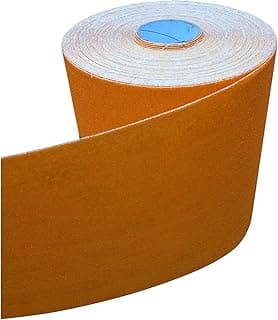 Rolo de lixa para madeira laranja com acabamento branco