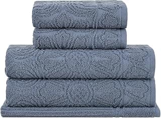 Toalhas de banho Buddemeyer Florentina Extra Soft azul marinho com padrão floral