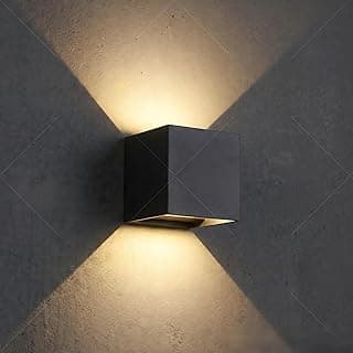 Mini luminária de parede LED moderna preta 6W para decoração interna