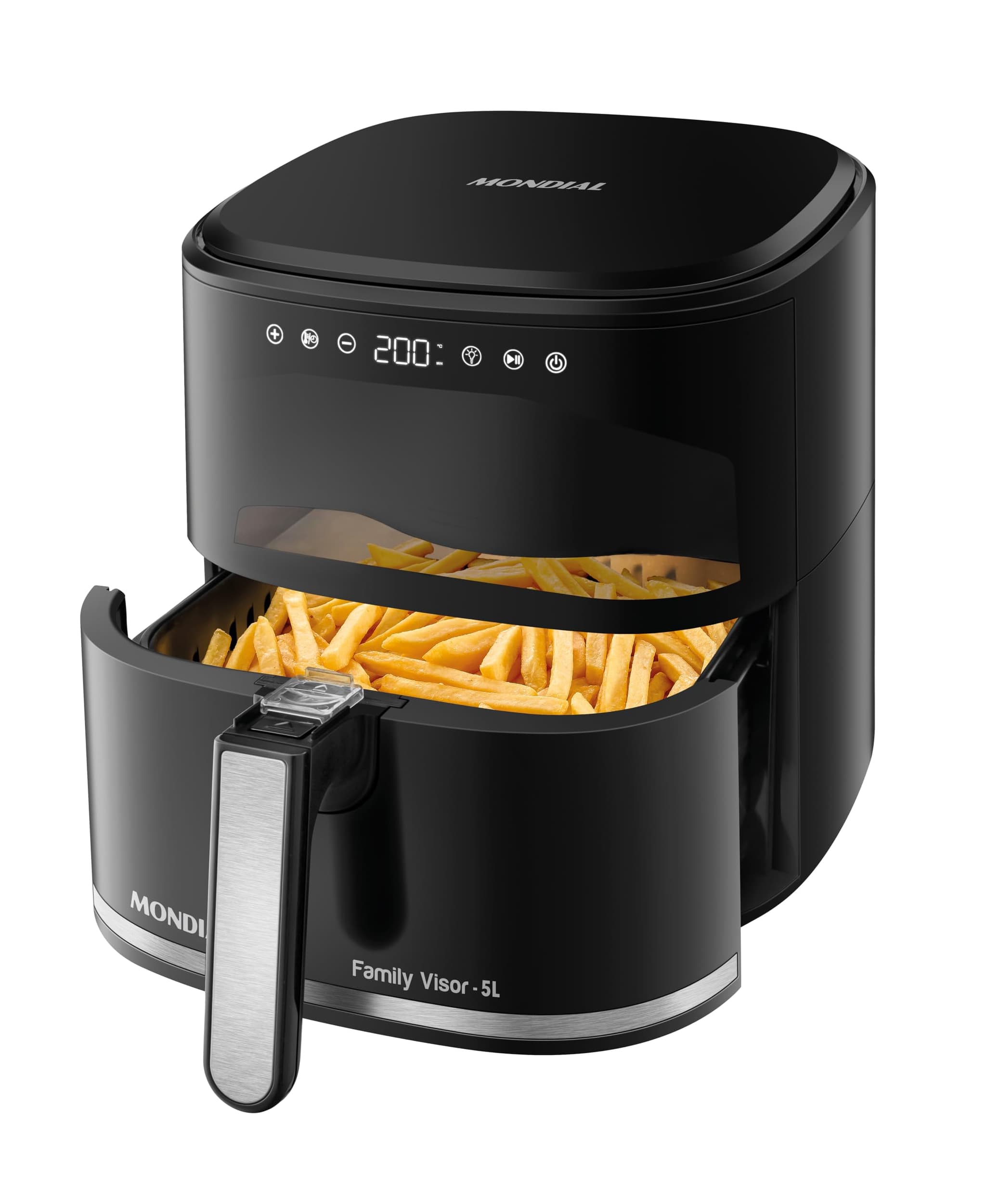 MONDIAL Fritadeira Sem Óleo Air Fryer Digital 5L, Preto, 2000W, 110V - AF-50-DV