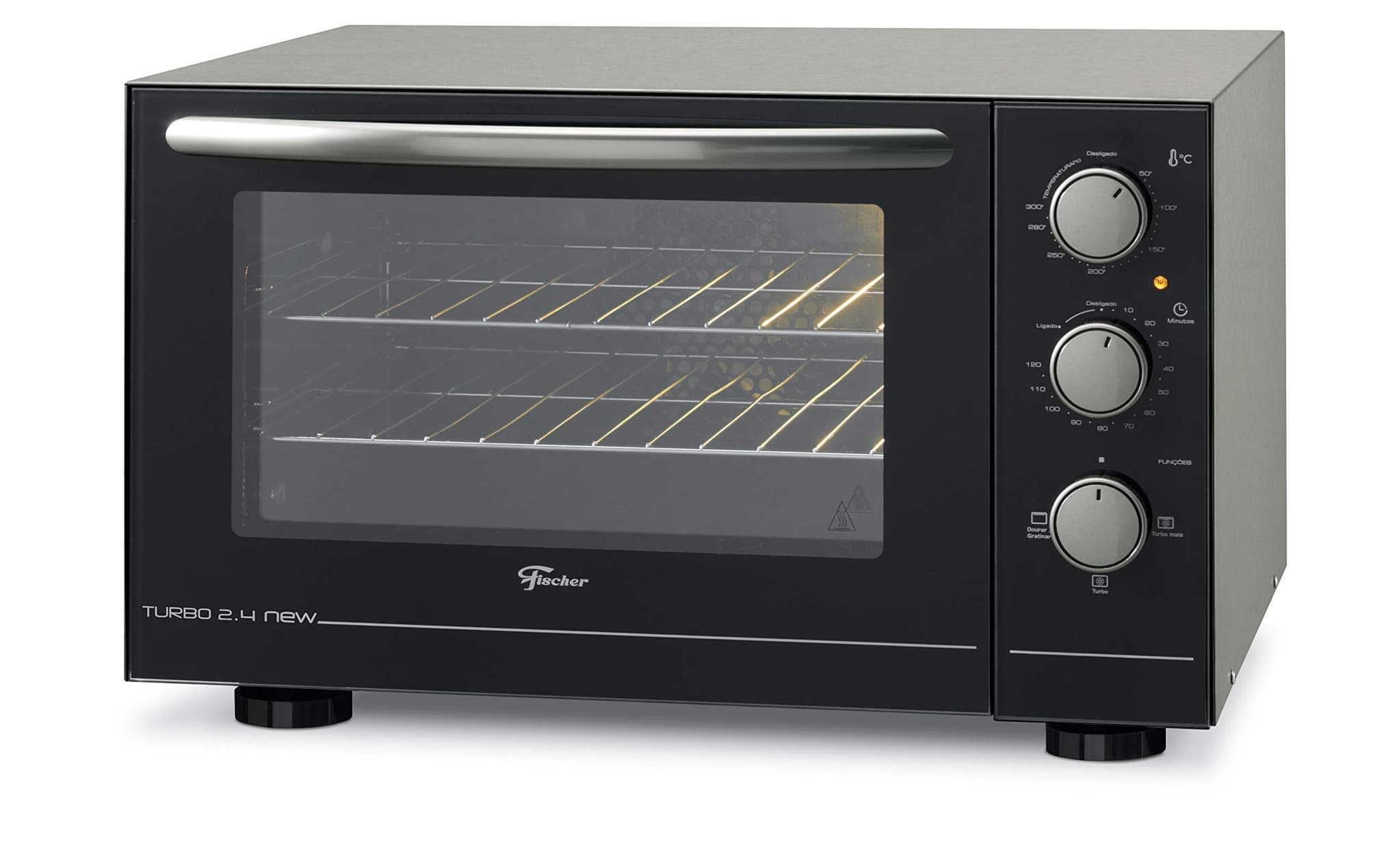 FISCHER FORNO ELÉTRICO BANCADA TURBO 2.4 NEW 48L INOX AIR FRYER 127V - 26573-58033