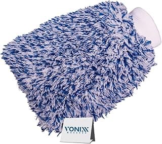 Luva de Microfibra Pré-Polimento Abrasiva Vonixx Azul e Branco