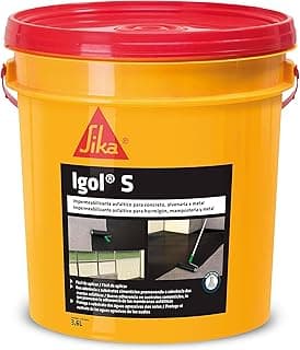 Galão de impermeabilizante Sika Igol S, 3,6L, amarelo com tampa vermelha, para concreto e alvenaria