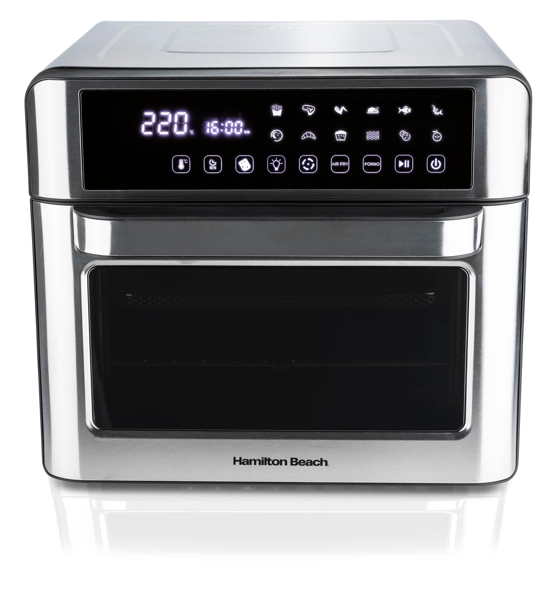 Forno Elétrico com Air Fryer Hamilton Beach 2 em 1 25L Preto 110V
