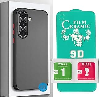 Capa anti-impacto fosco preto para Samsung Galaxy A05s com película e lenços de limpeza
