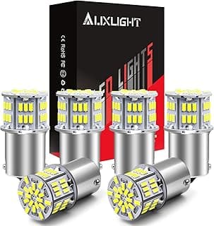 AUXLIGHT Lâmpadas LED 1156 54-SMD 300% Super Brilhantes BA15S 7506 1141 1003 Luz LED Substituição para Carro Caminhão Backup Luzes de Sinalização Reversa e Luzes Interiores de Reboque RV Camper, Xenon