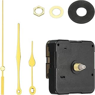 Kit de substituição de mecanismo de relógio de quartzo com ponteiros dourados