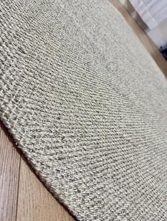 Tapete redondo de sisal natural bege 120 cm estilo rústico para sala e quarto