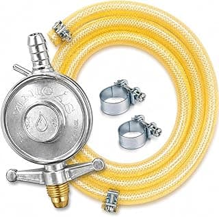 Kit Gás Fogão Completo com Mangueira Multiuso 7K, 9K e 11K, Regulador GLP e Abraçadeiras
