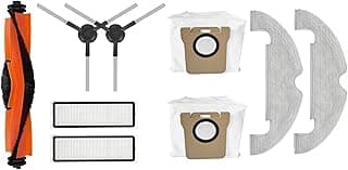 Kit de acessórios para aspirador Xiaomi Vacuum X10 com escovas laterais, filtros de pano e peças de reposição