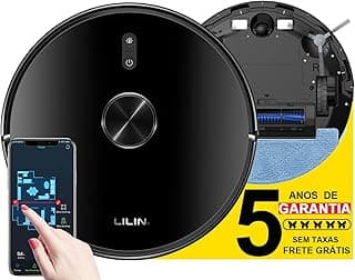 Robô aspirador de pó LILIN X6 com navegação LIDAR e aplicativo de controle.