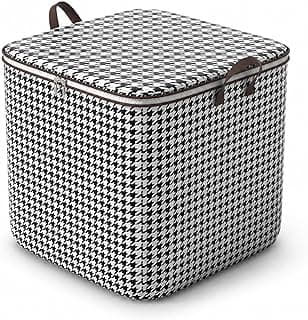 Cesto Organizador De Roupas Dobrável Grande Caixa Organizadora Multiuso Lavanderia Quarto Guarda Roupas Brinquedos Compacto Resistente Tecido Respirável Alta Capacidade (58x48)