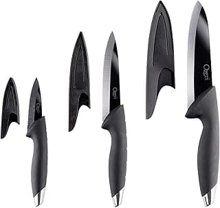 Conjunto de facas de cerâmica preta Ozeri Elite Chef com seis peças