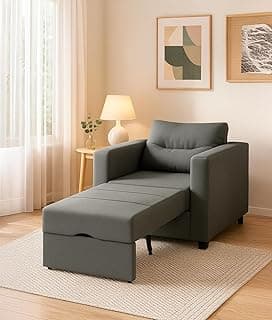 Poltrona Cama Solteiro Retrátil Marisol Cinza Vira Cama Veludo Premium Abertura Frontal Ideal Sala e Quarto
