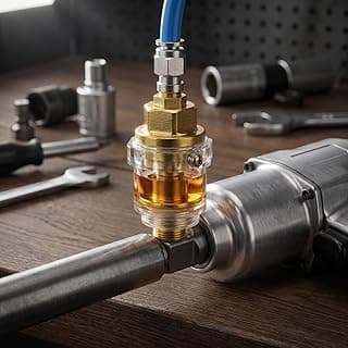 Acessório separador de água de óleo em linha para compressores de ar e ferramentas pneumáticas
