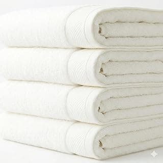 4 Toalhas De Banho Gigante Gramatura 500 G/m² Grossa Felpuda Eleganz (Branco)
