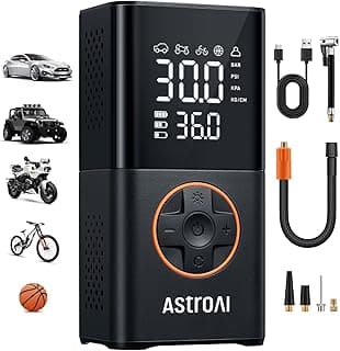 Compressor de Ar Portátil AstroAI L7 para Carro com Medidor Digital e Acessórios