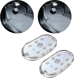 Kit 2 luzes internas para carro, teto automotivo, LED amarelo, branco