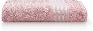 Toalha de banho decorativa rosa com detalhes em branco, Camesa