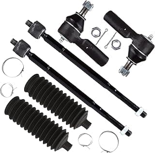 SCITOO Kit de suspensão dianteira de 6 peças extremidade externa interna da haste de direção com botas para Toyota Camry 1992-2001 construído antes de 7/01 1998-2003 para Toyota para Sienna construído