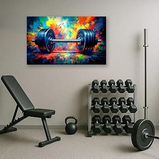 Quadro Fitness Academia Musculação | Arte Motivacional Força e Determinação | Decoração para Parede Gym e Área de Treino | Painel em MDF Resistência Premium | Visual Moderno Estimulante