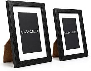 Kit 2 Porta Retrato Preto 10x15 cm Clean Premium CASAMILU