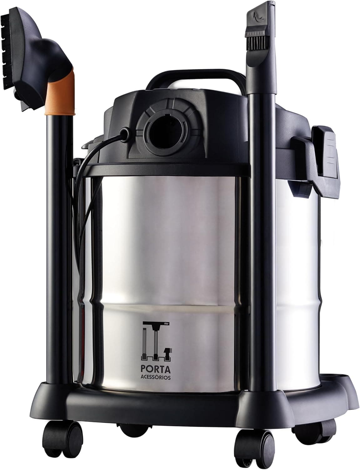 WAP Aspirador de Pó e Água Barril GTW INOX 12, Compacto, 12 Litros, com Filtro Lavável, 160mbar 1400W 220V