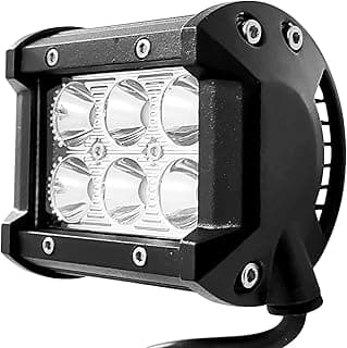 Farol de milha automotivo auxiliar universal 18W quadrado 6 LEDs bivolt