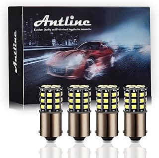 Antline 1156 1141 1003 7506 BA15S Lâmpadas de LED Brancas, 12-24V Super Bright 1000 lúmens Substituição para luzes interiores de campista de RV, luzes reversas, luzes de freio traseiro, luzes de sinalização (Pacote com 4)
