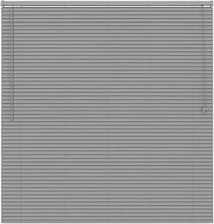Persiana horizontal de PVC cinza chumbo fechada