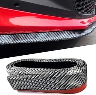 Spoiler dianteiro universal de borracha preta 2,5m para para-choque frontal e lateral