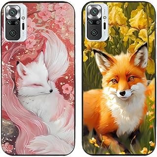 Capa de telefone Xiaomi Redmi Note 10 Pro Max com design de raposas