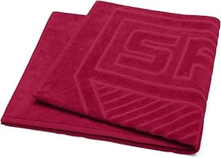 Toalhas felpudas vermelhas São Paulo 70x140 com padrão jacquard SP