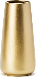 Vaso dourado de cerâmica brilhante para decoração de mesa