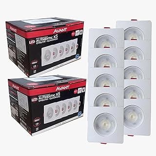 Kit 10 Spots LED Embutir Quadrado Avant 5W Luz Branca Direcionável Bivolt