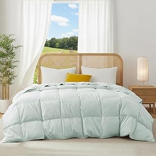 Edredom leve Joysoul California King Size verde, fibra de penas de ganso, respirável, ultramacio, fofo, verão