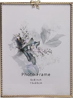 Porta retrato dourado com moldura floral 6x8 polegadas 15x20 cm